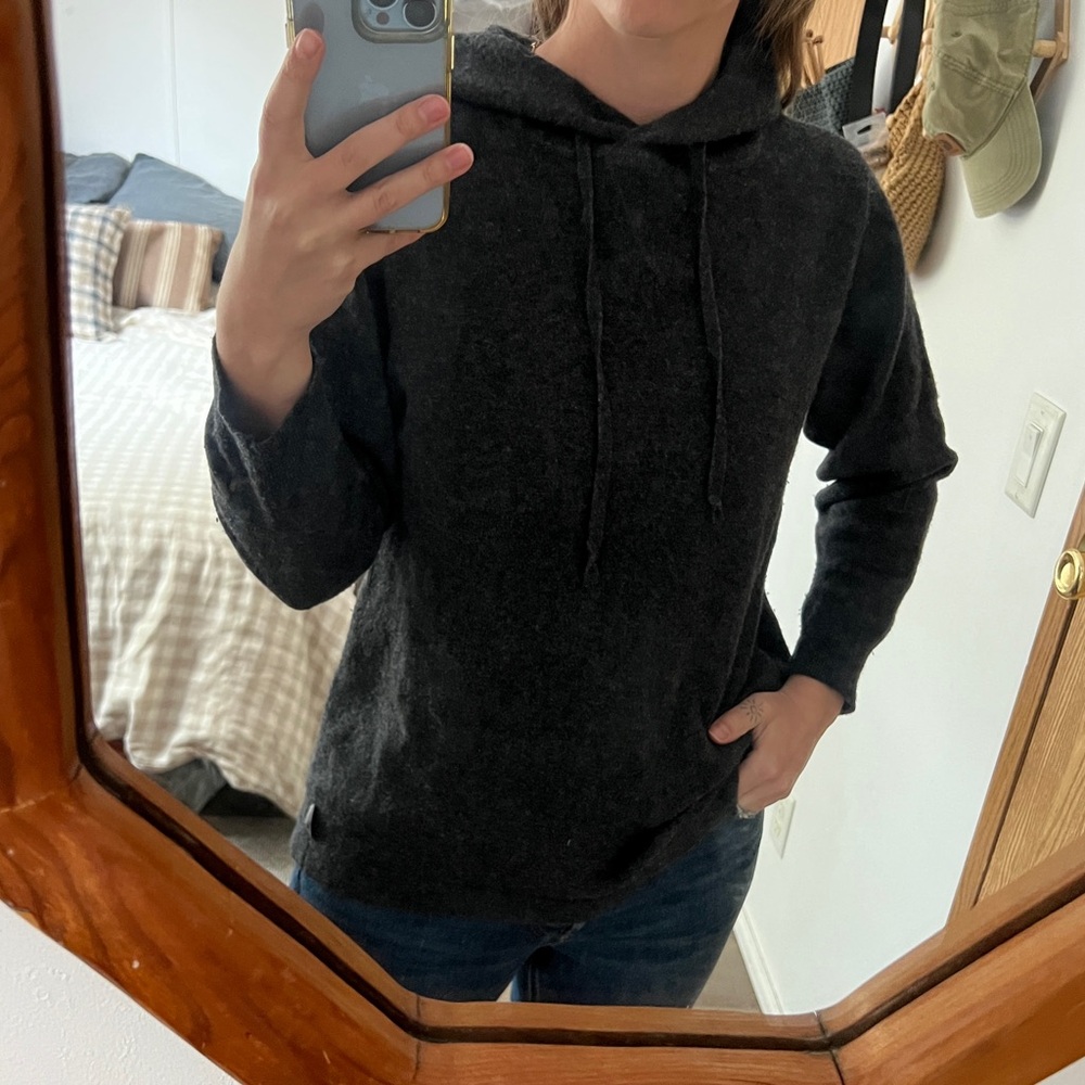 Woolrich Charcoal Wool Hoodie